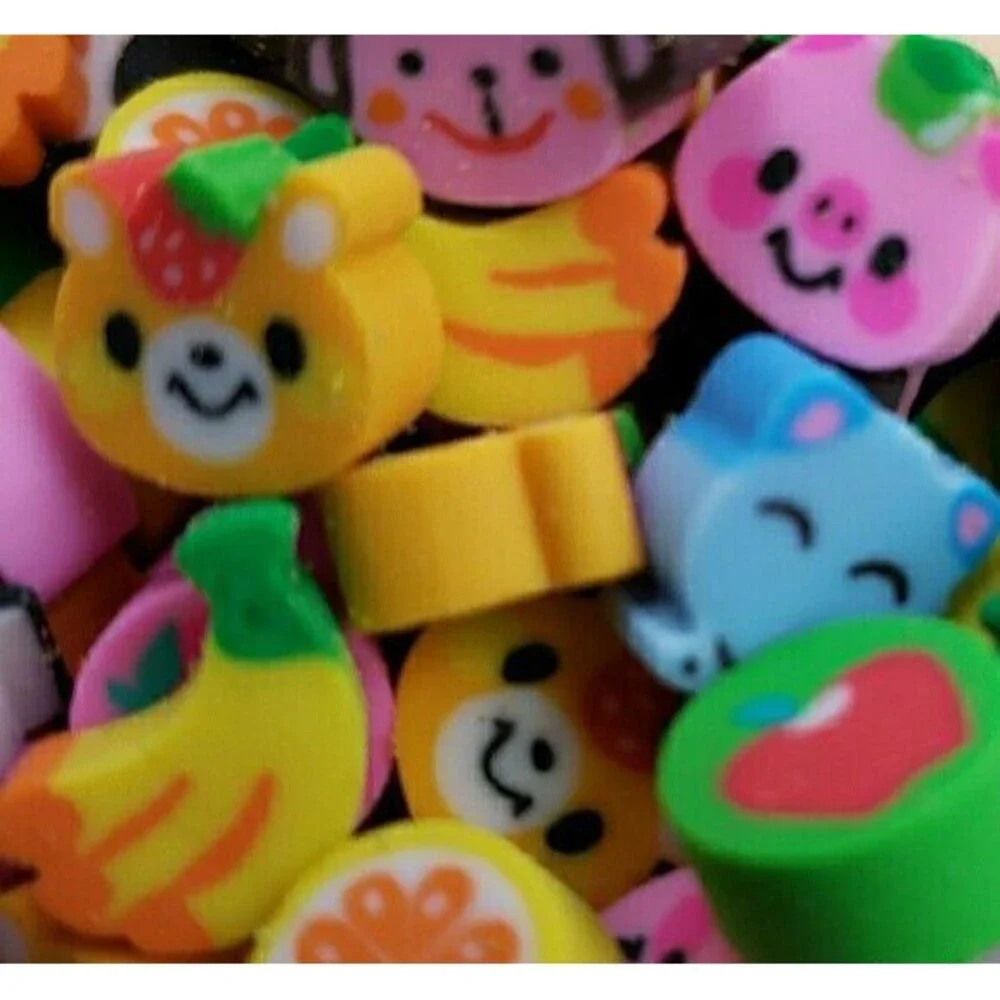 Mini Erasers for Kids Bulk 450 Pieces Small Fun Animal Fruit Erasers Assortment